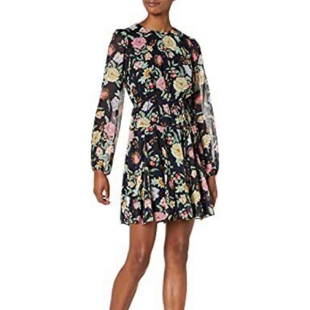 TOMMY HILFIGER Navy blue flower dress Women’s size 8